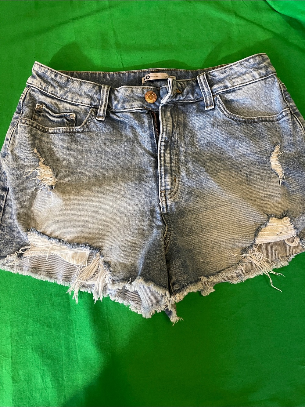SO Light Blue Distressed Denim Jean Shorts